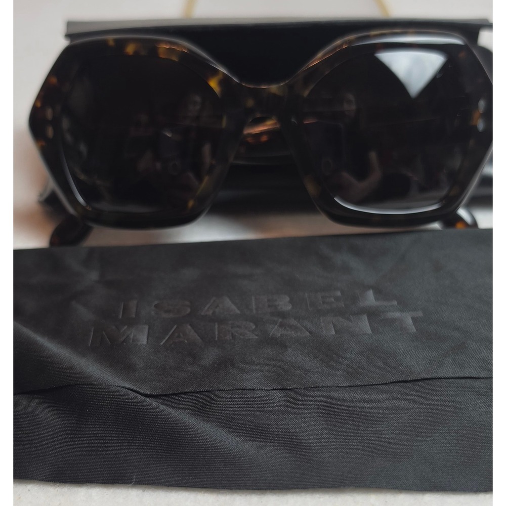 Isabel Marant IM 0107/S Sunglasses Dark Tortoise Geometric Oversized Havana